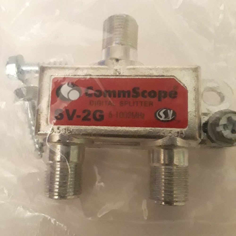 COMMSCOPE SV-2G 2-WAY COAXIAL CABLE SPLITTER - NEW & FACTORY SEALED